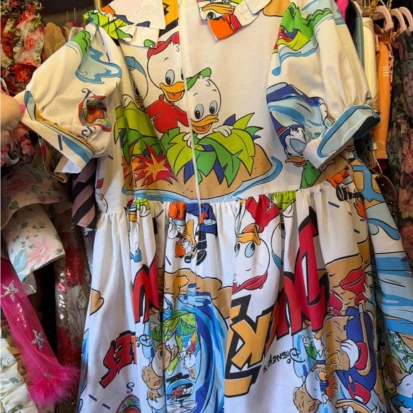 Franklin Jay DuckTales Bedsheets OOAK Dress - Picture 3 of 3